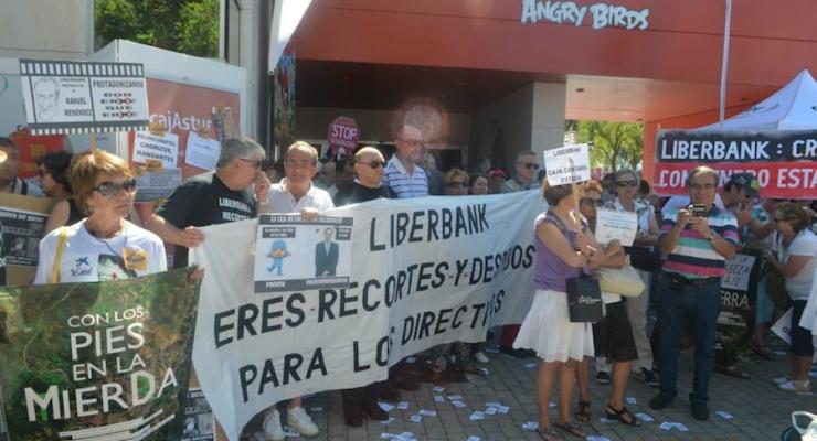Liberbank protesta en Gijn