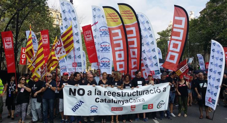 Paro en Catalunya Banc - Anulado el ERE de Liberbank - Sueldo y salud laboral
